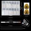 LIONVISON Poly Gel Nail Forms: 120Pcs Coffin Shape Nail Forms for Builder Gel Reusable - 12 Sizes Extension Acrylic Nail Molds Sets - False Nail Tips for Manicure Nail Art Design Salon DIY view 3