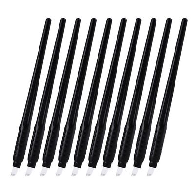 ALIWOD Disposable Manual Microblades Pen,9 Pin,9F,10 Pack, 0.25mm (9 sloped Needles) For Eyebrow Lip Makeup Microblading Supplies (Disposable Pen-9 sloped Needles)