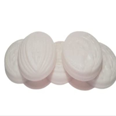5 Pc Guest Sized - White Floral Scented Shea Butter and Goat Milk Soap Set (Honeysuckle)