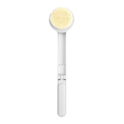 Jojomis Foldable Bath Brush Long Handle Shower Bath Brush Back Cleaning Scrubber Home Travel - White