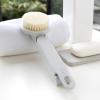 Jojomis Foldable Bath Brush Long Handle Shower Bath Brush Back Cleaning Scrubber Home Travel - White view 4