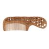 Jojomis Sandal Wood Wooden Hair Comb with Nice Carved Handle Anti Static Massage Natural Brush Regular Teeth Handmade for Women Men Kids view 3