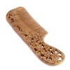 Jojomis Sandal Wood Wooden Hair Comb with Nice Carved Handle Anti Static Massage Natural Brush Regular Teeth Handmade for Women Men Kids view 4