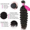 12A 3 Bundles Water Wave Human Hair (16 18 20 Inch) 100% Unprocessed Weave Brazilian Human Hair Bundles Full And Thick Virgin Hair Extensions Natural Color view 2