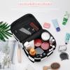 Makeup Bag, I Bleed Racing Check Black White Checkered Custom Travel Cosmetic Bag Makeup Organizer Case Large Capacity Portable Zipper Toiletry Bag Travel Organizer Accessories view 4