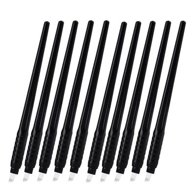 ALIWOD Disposable Manual Microblades Pen,12 Pin,12F,10 Pack, 0.25mm (12 sloped Needles) For Eyebrow Lip Makeup Microblading Supplies (Disposable Pen-12 sloped Needles)