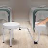 LiFuJunDong Modern Style Salon Spa PedicureStool, Foot Rest Stool Chair Height Length Adjustable, Lightweight Portable Nail Pedicure Stool for Beauty Salon Studio (White) view 1