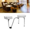 LiFuJunDong Modern Style Salon Spa PedicureStool, Foot Rest Stool Chair Height Length Adjustable, Lightweight Portable Nail Pedicure Stool for Beauty Salon Studio (White) view 3