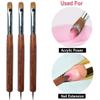PCAORLEORS Acrylic Nail Brush with 100% Pure Mink Hair and Wooden Handle, Professional Gel French Brush for Acrylic Applying #8,10,12,14,16 (#14) view 4