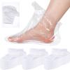 Hoolerry 500 Pcs Plastic Foot Covers for Feet Plastic Socks for Moisturizing Foot Gloves Paraffin Wax Bath Liners with Snug Closure Stickers, Spa Moisturizing Pedicure Supplies view 1