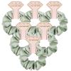Loanzeg Satin Bridesmaid Scrunchies Bachelorette Hair Ties Set of 6 Bridal Shower No Damage Hairties ideas Gift for Wedding Party Favors Bridesmaid Proposal Gifts (Sage Green) view 1