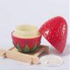 30g Strawberry shape Jar Fruit Shaped Empty Cosmetic Jars Portable Lotion Bottles Plastic Pot Refillable Cream Container Travel Makeup Sample Supplies for Eye Shadow Cream Balms Lip Gloss 10 Pack view 3