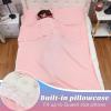 Irenare Self Tan Sleep Sack Reusable Body Self Tanners Lightweight Breathable Tanning Sleeping Sac for Bed Travel Sleeping Bag (Pink) view 2