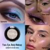 Afflano Glitter Eyeshadow Sparkle Shimmer Eye shadow Makeup, Intense Color Shifting Duo Chrome Eyeshadow, Holographic High Pigmented Multichrome Eye shadow, Chameleon Pink Face Highlighter Makeup view 3
