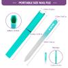 EAONE Crystal Glass Nail File with Case 3 Pack, Double-Sided Etched Fingernail Files for Natural Nails Professional Footnail Care Tool, Stocking Stuffers for Women Girls Gifts view 2