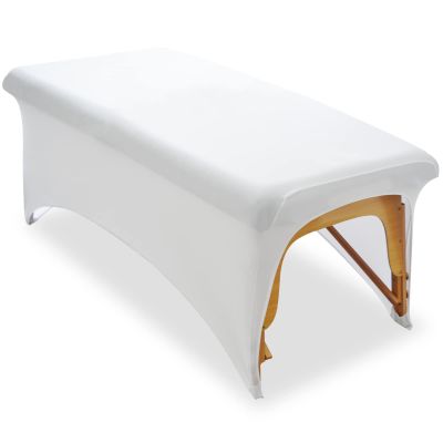 Stretchy Lash Bed Cover for Lash Extension Bed, Protective Spa Treatment Sheet Set for Lash Bed Topper or Massage Bed (White)