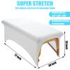 Stretchy Lash Bed Cover for Lash Extension Bed, Protective Spa Treatment Sheet Set for Lash Bed Topper or Massage Bed (White) view 2