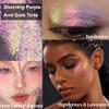 Afflano Single Purple-Gold Eyeshadow Shimmery, Duo Chrome Multichrome Eyeshadow Purple, Holographic Glitter Eye shadow, Color Change Sparkle Chameleon Eye shadow Luminizer Highlighter Makeup view 3