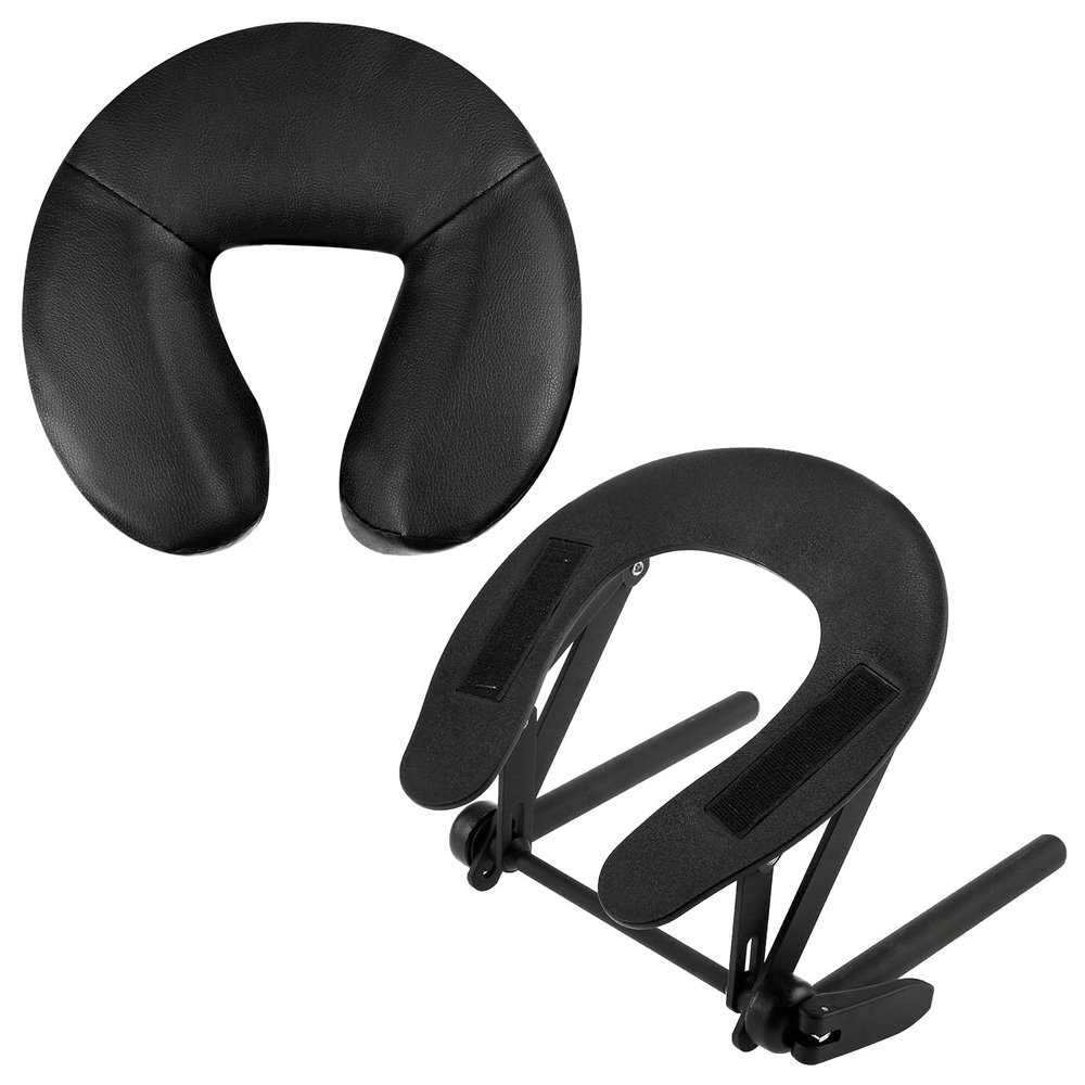 VARIPOWDER Adjustable Massage Table Face Cradle with Pillow Cushion Massage Table Bed Chair Headrest  Face Pillow Massage Platform Head Rest Cushion Cradle for Salon Home Mattress Top Massage Kit