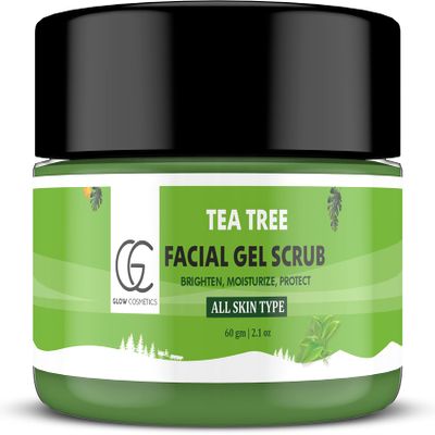 GLOWCOSMETICS Tea Tree Gel Scrub - Oily Skin,Excess Oil,Skin Impurities