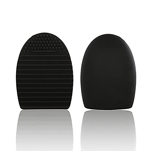KALLORY Silicone Makeup Brush Cleaning Egg Tool Portable Design for Easy Use for Home and Travel Safe for All Skin Types Black