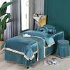 MIPOPS Soft Microfiber Massage Table Sheets Set 4 Piece Set, Spa Salon Bed Cover Solid Color Beauty Bedspreads for Body Physiotherapy Massage(G,185x80cm(73x31inch)) view 1