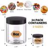 2 oz Plastic Containers with Lids & 8oz Plastic Jars with Lids + 3/5/10/20 Gram 24pcs Sample Containers view 4