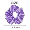 12 Pcs Satin Silk Hair Scrunchies Soft Hair Ties Fashion Hair Bands Hair Bow Ropes Hair Elastic Bracelet Ponytail Holders Hair Accessories for Women and Girls (4.5 Inch, Purple) view 3