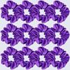 12 Pcs Satin Silk Hair Scrunchies Soft Hair Ties Fashion Hair Bands Hair Bow Ropes Hair Elastic Bracelet Ponytail Holders Hair Accessories for Women and Girls (4.5 Inch, Purple) view 4