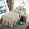 MIPOPS 4-Piece Microfiber Massage Table Sheet Set, Premium Facial Bed Cover, Massage Table Skirt Salon Bed Cover Breathable for Body Fumigation Physiotherapy Massage(I,180x60cm(71x24inch)) view 1