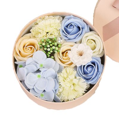 JIUYEKEW Mother's Day Beautiful Flora Scented Flower Bath Soap, DIY Soap Flower Gift Rose Box, Gift for Birthday/Valentine's Day/Teachers' Day (A2)