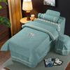 MIPOPS Soft Microfiber Massage Table Sheets Set 4 Piece Set, Luxury Spa Beauty Bed Cover Beauty Bedspreads with Hole Quilt Pillow Case and Chair Cover(Blue,180x60cm(71x24inch)) view 1