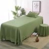 MIPOPS 4-Piece Massage Table Sheet Set Includes Massage Face Rest Cover, Massage Table Cover and Massage Fitted Sheet for Beauty Facial Bed Bedding(Green,185x70cm(73x28inch)) view 2
