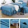 MIPOPS Premium Microfiber 4-Piece Massage Sheet Set, Luxury Massage Table Sheet Sets, Ultra-Light, Includes Flat Sheet, Fitted Sheet and Face Rest Cover(Blue,190x80cm(75x31inch)) view 2
