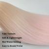 Rosegold Pink to Blonde Braiding Hair Pre Stretched Box Braids Hair Extension 26 Inch Ombre Fake Hair for Braiding view 3