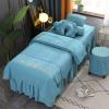 MIPOPS 4-Piece Microfiber Massage Table Sheet Set Beauty Salon Massage Table Bed Sheet Bedspread Massage Sheet SPA Bed Full Cover with Skirt(A,190x80cm(75x31inch)) view 1