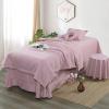 MIPOPS 4-Piece Massage Table Sheet Set Includes Massage Face Rest Cover, Massage Table Cover and Massage Fitted Sheet for Beauty Facial Bed Bedding(Pink,185x70cm(73x28inch)) view 1