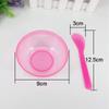 6 Pieces Plastic Facial Mask Mixing Bowl With Stirring Spatula Facemask Bowl Mud Mask Mixing Bowl DIY Skin Care Mixing Tool Kit for Lady Women Home Beauty Salon Use, Transparent Color Series view 3