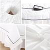 MIPOPS 4-Piece Microfiber Massage Table Sheet Set, Soft Cotton Facial Bed Cover, Premium Breathable Beauty Bedspreads Salon Bed Cover for Body Physiotherapy Massage(White,185x80cm(73x31inch)) view 2