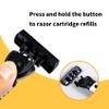 3-Blade Razor,Plastic Anti-slip Men Manual Refill Cartridges razors, Reusable Face Cleansing Care Tool, Shave Supplies for Men and Women - Black view 3