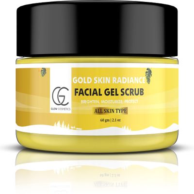 GLOWCOSMETICS Gold Skin Radiance Gel Scrub-Flawless Skin,Improves Collgen Production