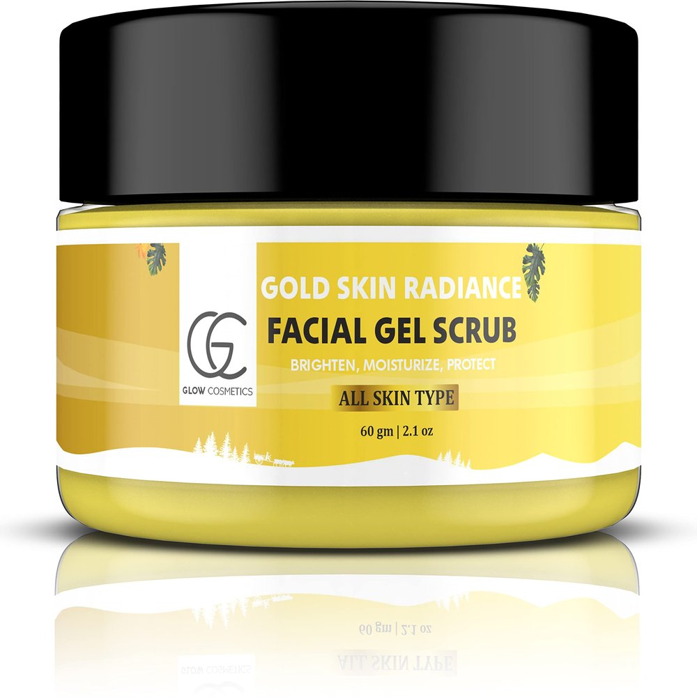 GLOWCOSMETICS Gold Skin Radiance Gel Scrub-Flawless Skin,Improves Collgen Production