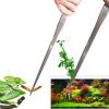 Dxobay 2Pcs 18.9 inch Extra Long Tweezers for Salt & Fresh Water, Heavy Duty Reptile Feeding Tongs for Aquarium & Terrarium, Large Metal Snake Feeding Tongs, SUS 304 Stainless Steel Tweezers view 1
