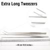 Dxobay 2Pcs 18.9 inch Extra Long Tweezers for Salt & Fresh Water, Heavy Duty Reptile Feeding Tongs for Aquarium & Terrarium, Large Metal Snake Feeding Tongs, SUS 304 Stainless Steel Tweezers view 2