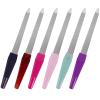 Metal Nail File (6 Pcs), Nail Files for Natural Nails Made of Stainless Steel, Sword Fingernail Files with Sharp Pointed Tip Non Slip Handle, Diamond Finger Nail Filers for Women Sapphire Grit view 1