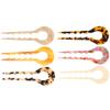 Uonlytech 6pcs Cellulose Acetate Sheet Hairpin French Hair Pin Cellulose Acetate Hair Clip French Pin U Shape Hair Stick Hair Clips Chinese Hair Stick Women's European Fashion Hair Fork view 1