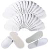 ASkinds 24 Pairs Spa Slippers, Disposable Slippers Unisex Disposable House Slippers for Hotel Home Guest Massage, White Closed Toe view 1