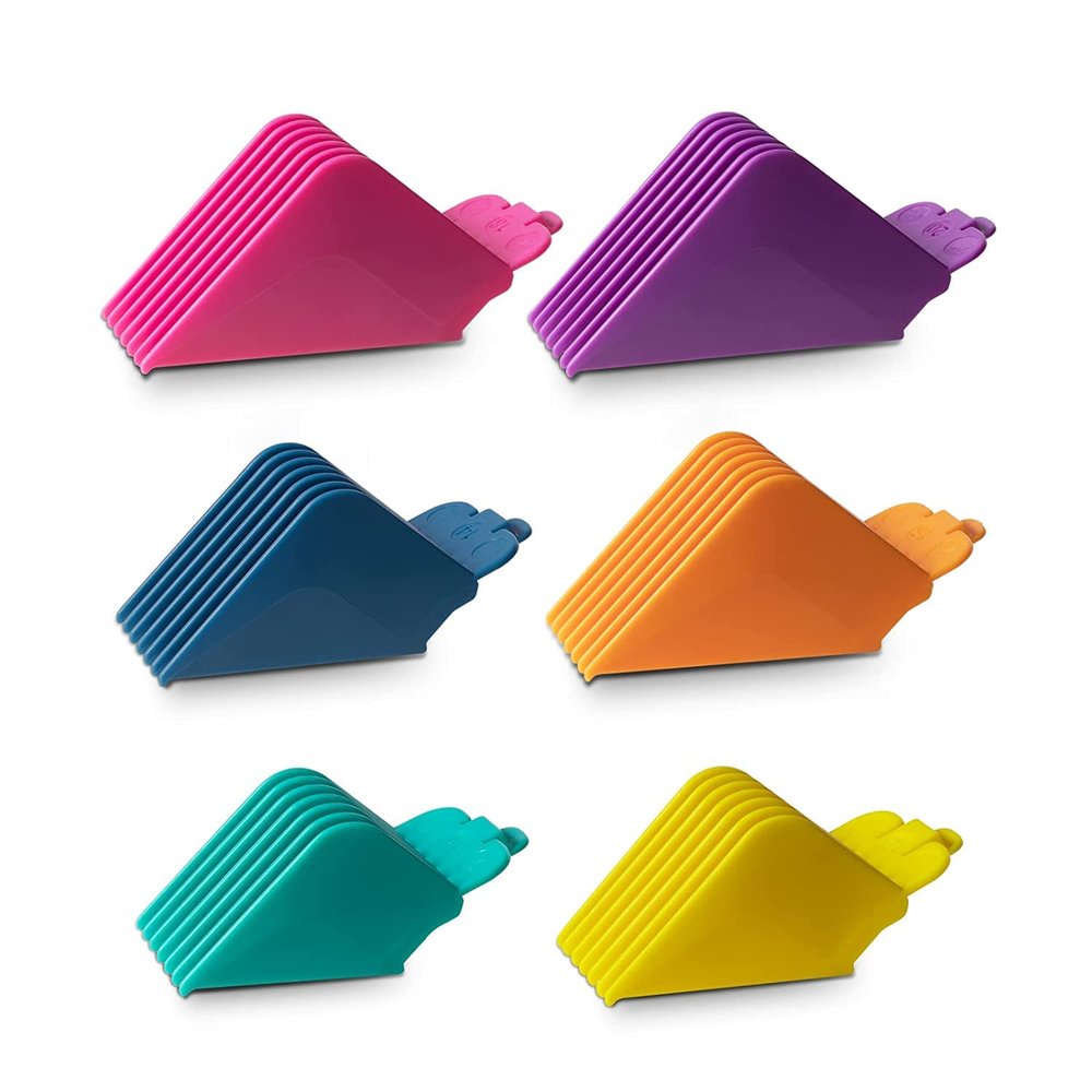 Clipper Guards 10 12 14 16 18 20 Compatible with Most Wahl Clippers, Color Coded - Size 1.25", 1.5", 1.75", 2", 2.25" & 2.5"
