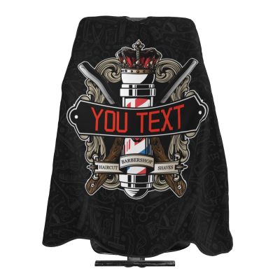 Custom Vintage Barber Haircut Shaves Barber Cape for Men Women, Personalized Text Logo Salon Haircut Cape, Customized Hair Cutting Cape Hairdressing Apron for Home Salon Barbershop