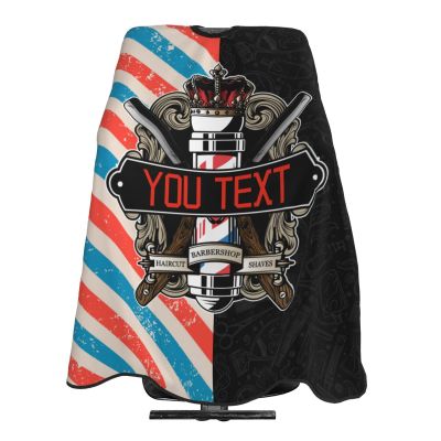 Custom Vintage Barber Haircut Shaves Barber Cape for Men Women, Personalized Text Logo Salon Haircut Cape, Customized Hair Cutting Cape Hairdressing Apron for Home Salon Barbershop